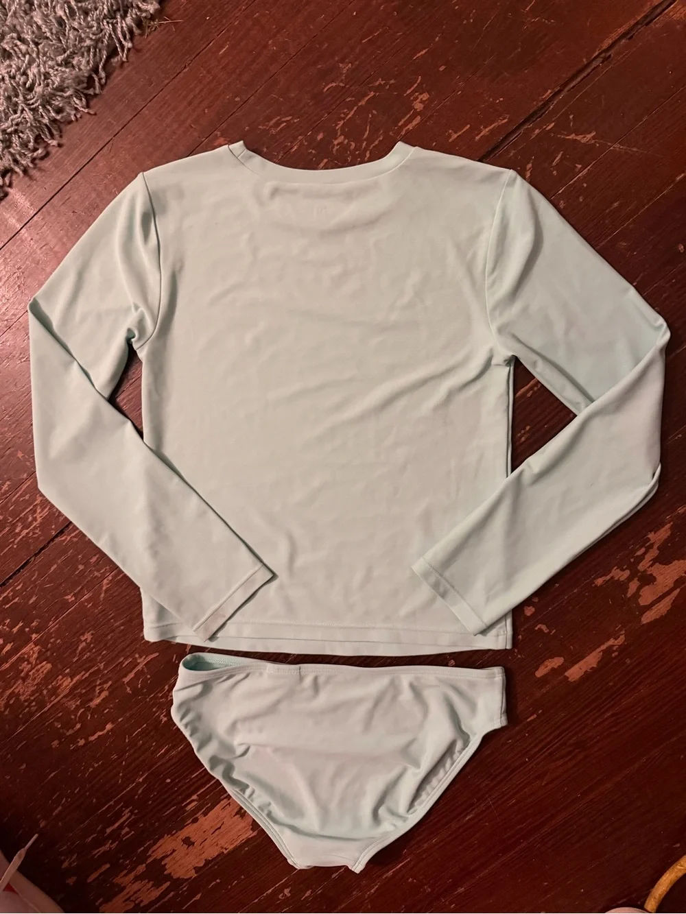 GAP Kids Light Sage Long-Sleeve Rashguard Set with Pink Sun Motif